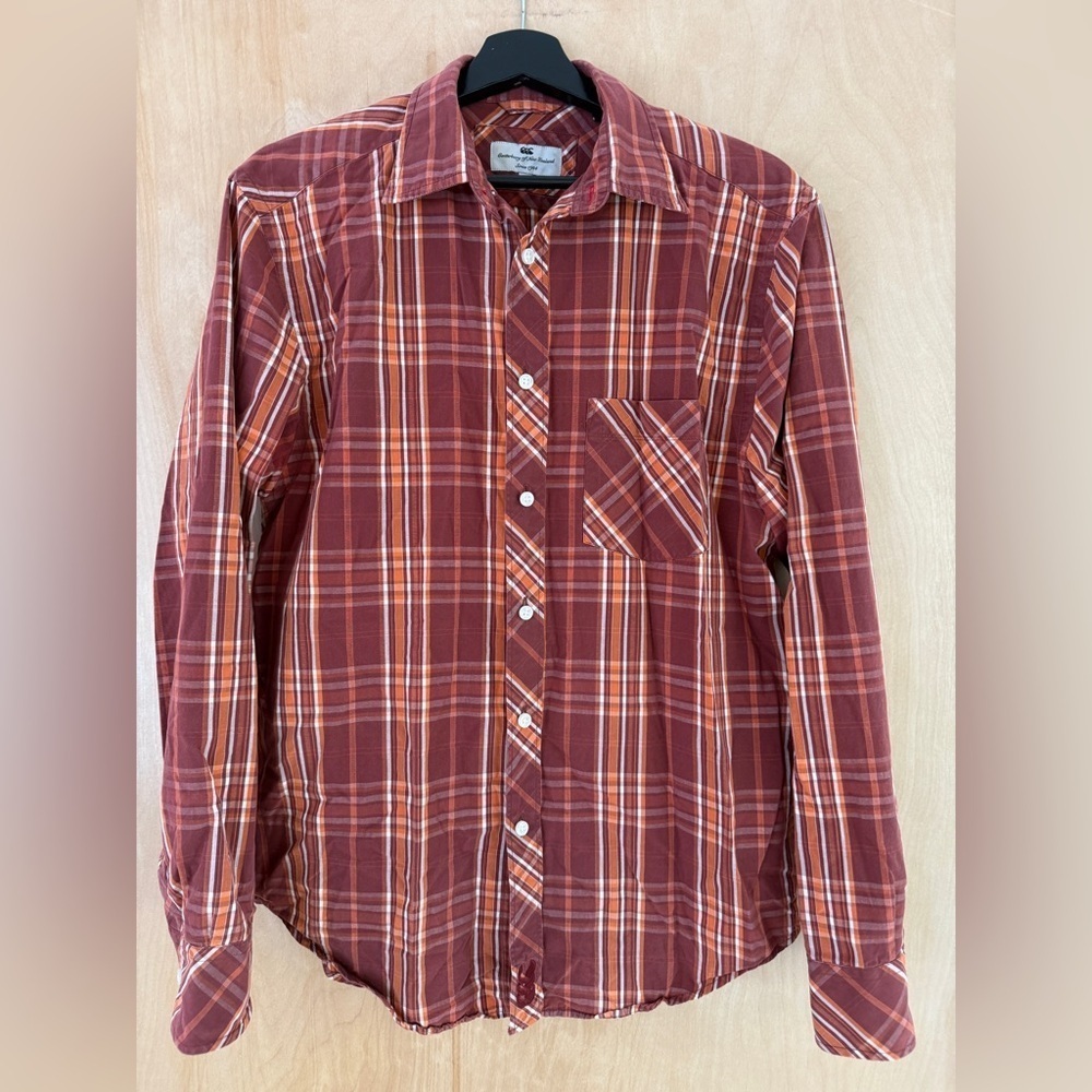 Canterbury of New Zealand Men's Plaid Button-Down Shirt: Eligible $3/25 Bundle! - Picture 3 of 10